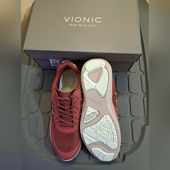 VIONIC SNEAKERS brand new AUDIE COMFORT Walking sneakers COLOR is SHIRAZ 7.5M - Picture 7 of 9
